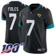 Jaguars #7 Nick Foles Black Team Color Men's Stitched Football 100Th Season Vapor Limited Jersey Nfl
