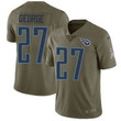 Nike Tennessee Titans #27 Eddie George Olive Men's Stitched Nfl Limited 2017 Salute To Service Jersey Nfl