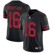 Nike San Francisco 49Ers #16 Joe Montana Black Alternate Men's Stitched Nfl Vapor Untouchable Limited Jersey Nfl