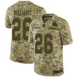 Browns #26 Greedy Williams Camo Men's Stitched Football Limited 2018 Salute To Service Jersey Nfl