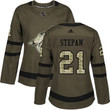 Adidas Arizona Coyotes #21 Derek Stepan Green Salute to Service Women's Stitched NHL Jersey NHL- Women's