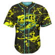 Headbanger T-Rex Rave Edm Festival Baseball Jersey | Colorful | Adult Unisex | S - 5Xl Full Size - Baseball Jersey Lf