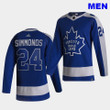 Men's Toronto Maple Leafs #24 Wayne Simmonds 2021 Reverse Retro Blue Special Edition Jersey Nhl