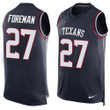 Nike Houston Texans #27 D'onta Foreman Navy Blue Team Color Men's Stitched Nfl Limited Tank Top Jersey Nfl