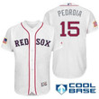Men's Boston Red Sox #15 Dustin Pedroia White Stars & Stripes Fashion Independence Day Stitched Mlb Majestic Cool Base Jersey Mlb