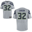 Men's Nike Seattle Seahawks #32 Chris Carson Elite Gray Jersey Nfl