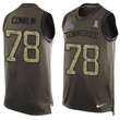 Men's Tennessee Titans #78 Jack Conklin Green Salute To Service Hot Pressing Player Name & Number Nike Nfl Tank Top Jersey Nfl