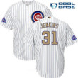 Men's Chicago Cubs #31 Fergie Jenkins White World Series Champions Gold Stitched Mlb Majestic 2017 Cool Base Jersey Mlb
