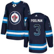 Men's Winnipeg Jets #3 Tucker Poolman Navy Drift Fashion Adidas Jersey Nhl