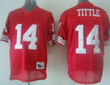 San Francisco 49Ers #14 Y.A.Tittle Red Throwback Jersey Nfl