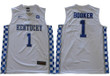 Wildcats #1 Devin Booker White Basketball Elite Stitched Ncaa Jersey Nba