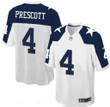 Men's Dallas Cowboys #4 Dak Prescott White Thanksgiving Alternate Stitched Nfl Nike Game Jersey Nfl