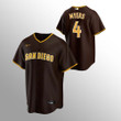 Men's San Diego Padres #4 Wil Myers Brown Replica Nike Road Jersey Mlb