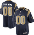 Personalize Jerseymen's Nike St. Louis Rams Customized Navy Blue Limited Jersey Nfl