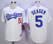 Men's Los Angeles Dodgers #5 Corey Seager White Cool Base Jersey Mlb