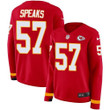 Nike Chiefs #57 Breeland Speaks Red Team Color Women's Stitched Long Sleeve Jersey NFL- Women's