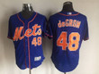 Men's New York Mets #48 Jacob Degrom Blue Cool Base Baseball Jersey Mlb