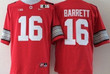 Ohio State Buckeyes #16 J.T. Barrett 2015 Playoff Rose Bowl Special Event Diamond Quest Red 2015 Bcs Patch Jersey Ncaa
