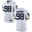 Men's Michigan Wolverines #98 Tom Harmon Retired White Stitched College Football Brand Jordan Ncaa Jersey Ncaa