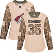 Adidas Arizona Coyotes #35 Louis Domingue Camo 2017 Veterans Day Women's Stitched Nhl Jersey Nhl- Women's