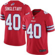 Bills #40 Devin Singletary Red Men's Stitched Football Limited Rush Jersey Nfl