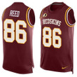 Men's Washington Redskins #86 Jordan Reed Burgundy Red Hot Pressing Player Name & Number Nike Nfl Tank Top Jersey Nfl