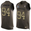 Men's Tennessee Titans #94 Austin Johnson Green Salute To Service Hot Pressing Player Name & Number Nike Nfl Tank Top Jersey Nfl