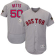 Men's Boston Red Sox #50 Mookie Betts Majestic Gray 2017 Mlb All-Star Game Worn Stitched Mlb Flex Base Jersey Mlb