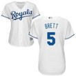Royals #5 George Brett White Home Women's Stitched Baseball Jersey MLB- Women's