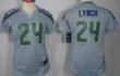 Nike Seattle Seahawks #24 Marshawn Lynch Gray Limited Womens Jersey Nfl- Women's