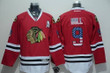 Men's Chicago Blackhawks #9 Bobby Hull Usa Flag Fashion Red Jersey Nhl