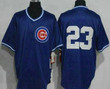 Men's Chicago Cubs #23 Ryne Sandberg No Name Blue Pullover Throwback Jersey By Mitchell & Ness Mlb