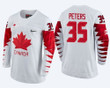 Men Canada Team #35 Justin Peters White 2018 Winter Olympics Jersey Nhl