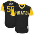 Men's Pittsburgh Pirates Jameson Taillon J-Mo Majestic Black 2017 Players Weekend Authentic Jersey Mlb