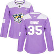 Adidas Nashville Predators #35 Pekka Rinne Purple Fights Cancer Women's Stitched Nhl Jersey Nhl- Women's