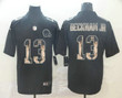Men's Cleveland Browns #13 Odell Beckham Jr Black Statue Of Liberty Stitched Nfl Nike Limited Jersey Nfl