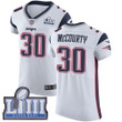 #30 Elite Jason Mccourty White Nike Nfl Road Men's Jersey New England Patriots Vapor Untouchable Super Bowl Liii Bound Nfl