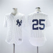 New York Yankees 25 Gleyber Torres Majestic White Strip Collection Stitched Mlb Jersey Mlb