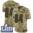 #84 Limited Cordarrelle Patterson Camo Nike Nfl Men's Jersey New England Patriots 2018 Salute To Service Super Bowl Liii Bound Nfl