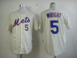 New York Mets #5 David Wright Cream Jersey Mlb