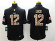 Nike Indianapolis Colts #12 Andrew Luck Salute To Service Black Limited Jersey Nfl