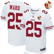 Men's San Francisco 49Ers #25 Jimmie Ward White 70Th Anniversary Patch Stitched Nfl Nike Elite Jersey Nfl
