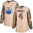 Adidas Edmonton Oilers #4 Kris Russell Camo 2017 Veterans Day Stitched Nhl Jersey Nhl