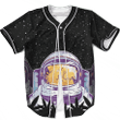 Smoking Astronaut High In Space & Mind 420 Weed Baseball Jersey | Colorful | Adult Unisex | S - 5Xl Full Size - Baseball Jersey Lf