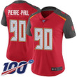 Buccaneers #90 Jason Pierre-Paul Red Team Color Women's Stitched Football 100Th Season Vapor Limited Jersey Nfl- Women's