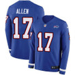 Nike Bills #17 Josh Allen Royal Blue Team Color Men's Stitched Nfl Limited Therma Long Sleeve Jersey Nfl