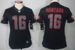 Nike San Francisco 49Ers #16 Joe Montana Black Impact Limited Womens Jersey Nfl- Women's