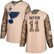 Men's St. Louis Blues #11 Brian Sutter Camo Authentic 2017 Veterans Day 2019 Stanley Cup Final Bound Stitched Hockey Jersey Nhl