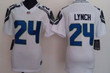 Nike Seattle Seahawks #24 Marshawn Lynch White Game Womens Jersey Nfl- Women's