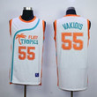 Flint Tropics 55 Vakidis White Semi Pro Movie Stitched Basketball Jersey Nba